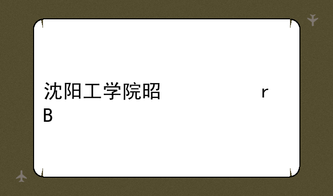沈阳工学院是一本吗